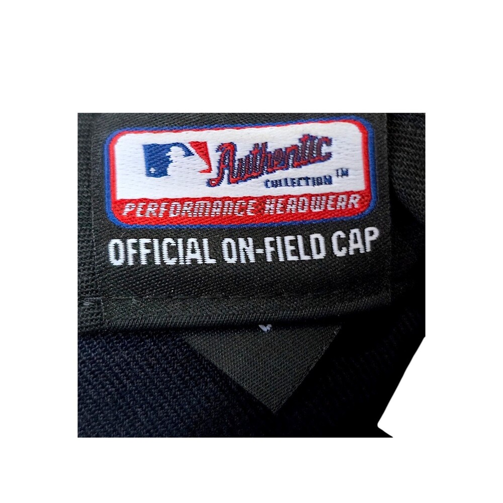 New Era 59FIFTY Atlanta Braves Fitted Hat Size 7 Navy MLB On Field Cap NWOT - Picture 5 of 8